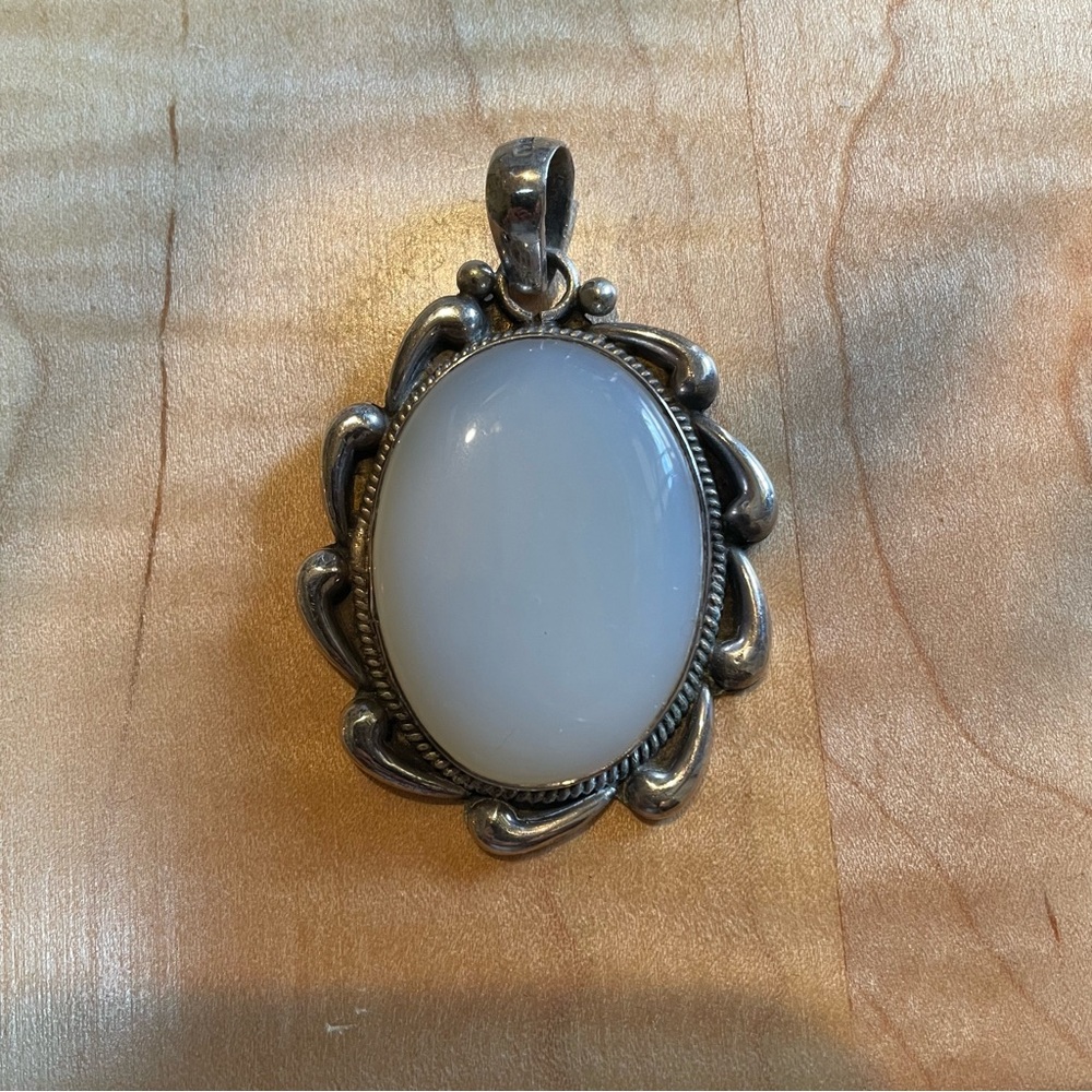 ✨Closet Clean Out✨ Large Native American Sterling Silver .925 Moonstone Pendant
